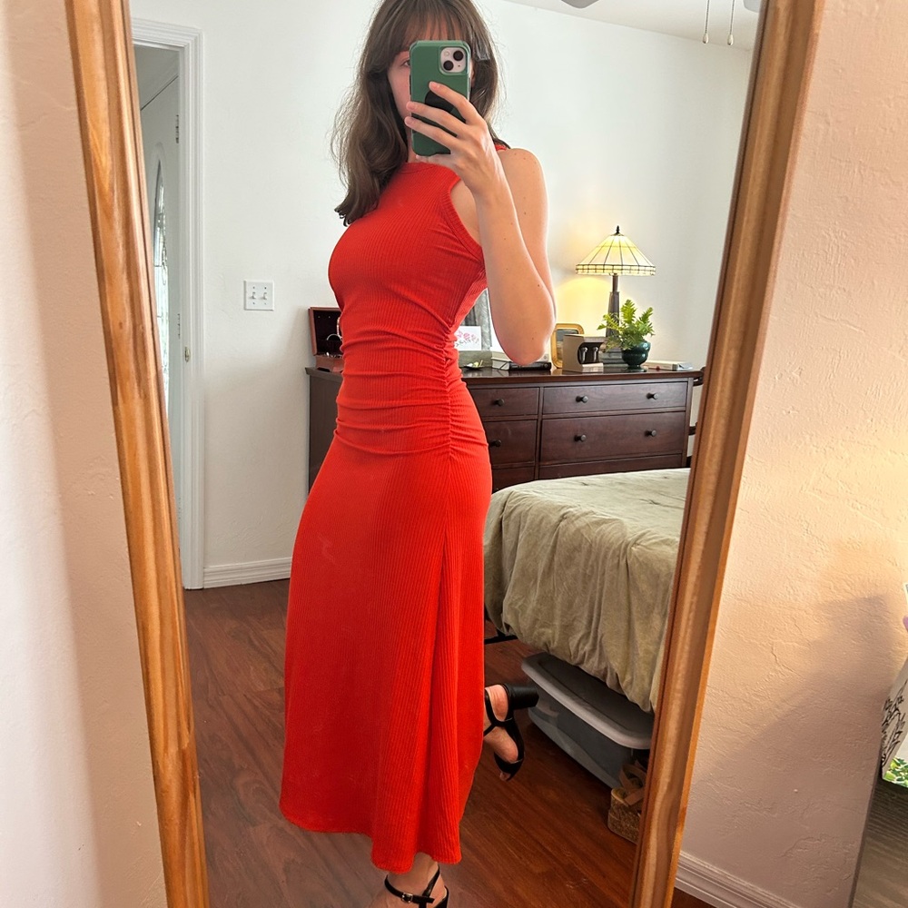 Orange Sleeveless Dress
